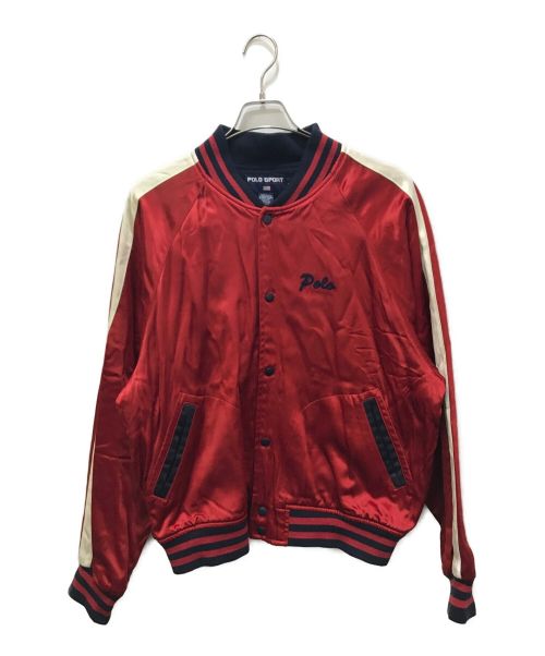 POLO SPORT（ポロスポーツ）POLO SPORT (ポロスポーツ) script jacket（スクリプトジャケット） レッド サイズ:Lの古着・服飾アイテム