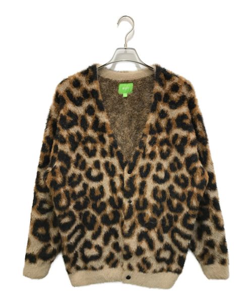 HUF（ハフ）HUF (ハフ) LEOPARD CARDIGAN（レオパードカーディガン） ベージュ サイズ:XXLの古着・服飾アイテム