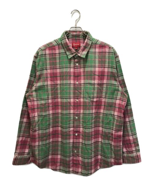 SUPREME（シュプリーム）Supreme (シュプリーム) 22AW Plaid Flannel Shirt ピンク サイズ:XLの古着・服飾アイテム