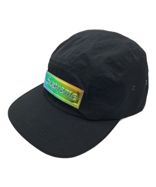 SUPREME（シュプリーム）SUPREME (シュプリーム) Iridescent Logo Camp Cap ブラックの古着・服飾アイテム