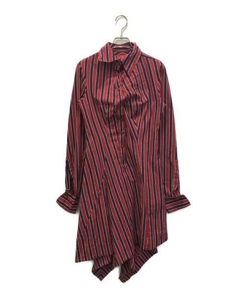 Vivienne Westwood RED LABEL（ヴィヴィアンウエストウッドレッドレーベル）Vivienne Westwood RED LABEL (ヴィヴィアンウエストウッドレッドレーベル) シャツワンピース レッド サイズ:2の古着・服飾アイテム