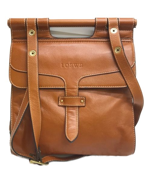 LOEWE（ロエベ）LOEWE (ロエベ) 2WAYレザーバッグ ブラウンの古着・服飾アイテム