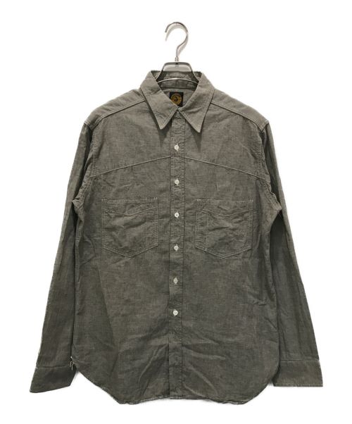 JOHN GLUCKOW by WAREHOUSE（ジョングラッコーバイウェアハウス）JOHN GLUCKOW by WAREHOUSE (ジョングラッコーバイウェアハウス) 1920～1930s Dockworker's Shirt ブラウン サイズ:40の古着・服飾アイテム