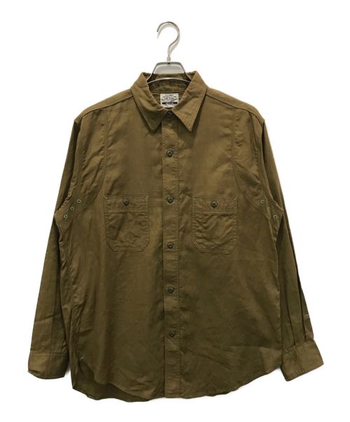 BIG YANK（ビッグヤンク）BIG YANK (ビッグヤンク) SHIRT C1920 FLYER CO/LI TWILL ブラウン サイズ:16 1/2の古着・服飾アイテム