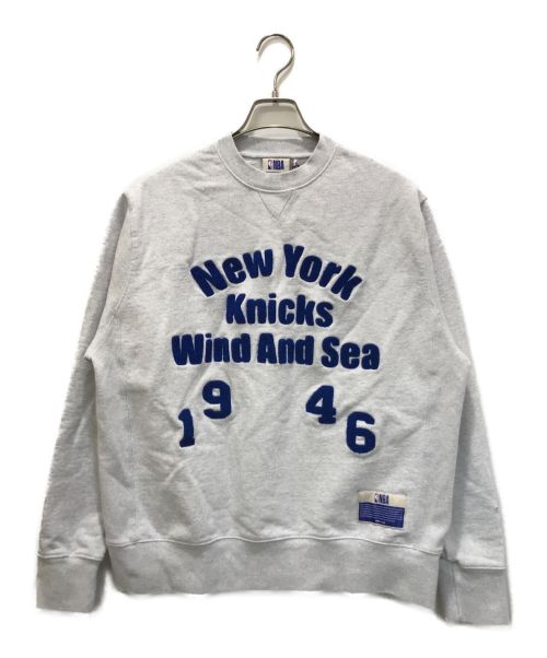 WIND AND SEA（ウィンド アンド シー）WIND AND SEA (ウィンダンシー) NBA (エヌビーエー) Crew Neck Sweat グレー サイズ:S 未使用品の古着・服飾アイテム