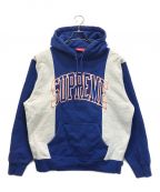 SUPREMEシュプリーム）の古着「Paneled Arc Hooded Sweatshirt」｜ブルー×グレー