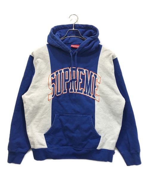 SUPREME（シュプリーム）SUPREME (シュプリーム) Paneled Arc Hooded Sweatshirt ブルー×グレー サイズ:Lの古着・服飾アイテム