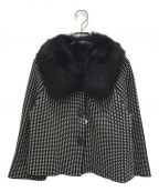 Christian Diorクリスチャン ディオール）の古着「フォックスファー付ニットジャケット」｜ブラック×ホワイト