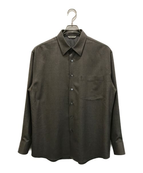 AURALEE（オーラリー）AURALEE (オーラリー) SUPER LIGHT WOOL SHIRT グレー サイズ:3の古着・服飾アイテム