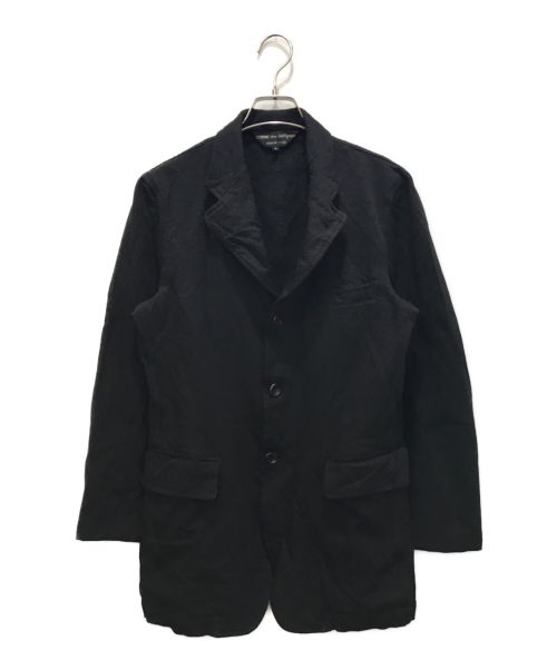 COMME des GARCONS HOMME PLUS（コムデギャルソンオムプリュス）COMME des GARCONS HOMME PLUS (コムデギャルソンオムプリュス) 製品染め ストレッチ テーラードジャケット ブラック サイズ:Sの古着・服飾アイテム