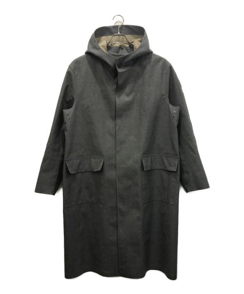 MACKINTOSH（マッキントッシュ）MACKINTOSH (マッキントッシュ) ゴム引きウールフーデッドコート グレー サイズ:40の古着・服飾アイテム