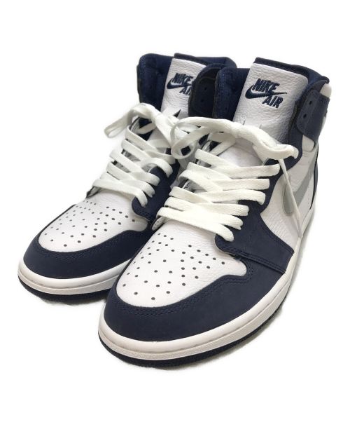 NIKE（ナイキ）NIKE (ナイキ) AIR JORDAN 1 HIGH OG ハイカットスニーカー WHITE/METALLIC SILVE サイズ:27の古着・服飾アイテム