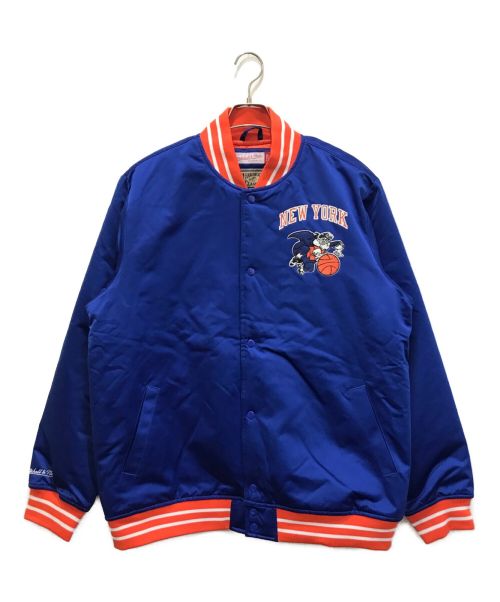 MITCHELL & NESS（ミッチェルアンドネス）MITCHELL & NESS (ミッチェルアンドネス) HARDWOOD CLASSICS (ハードウッドクラシック) NEW YORK KNICKS スタジャン ブルー サイズ:XLの古着・服飾アイテム