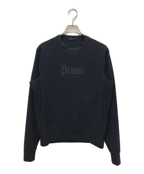 HERNO（ヘルノ）HERNO (ヘルノ) ボンディングスストレッチスキューバクルーネックスウェット ネイビー サイズ:44の古着・服飾アイテム