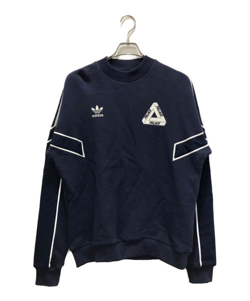 adidas（アディダス）adidas (アディダス) PALACE (パレス) PALACE CREW NECK クルーネック スウェット ネイビー サイズ:Mの古着・服飾アイテム