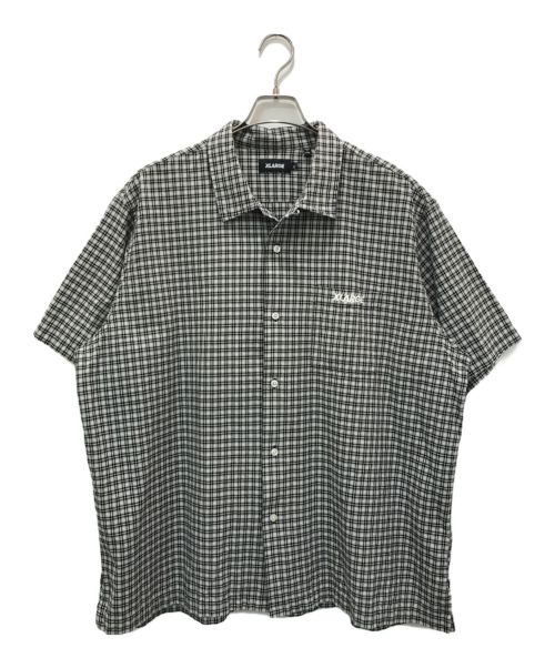 X-LARGE（エクストララージ）X-LARGE (エクストララージ) EMBROIDERED PLAID S/S SHIRT グレー サイズ:XLの古着・服飾アイテム