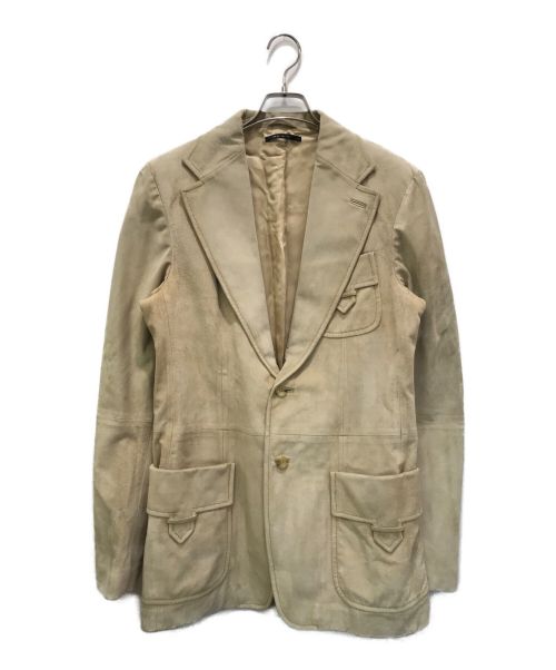 GUCCI（グッチ）GUCCI (グッチ) SUEDE PIG LEATHER SAFARI JACKET ベージュ サイズ:48の古着・服飾アイテム