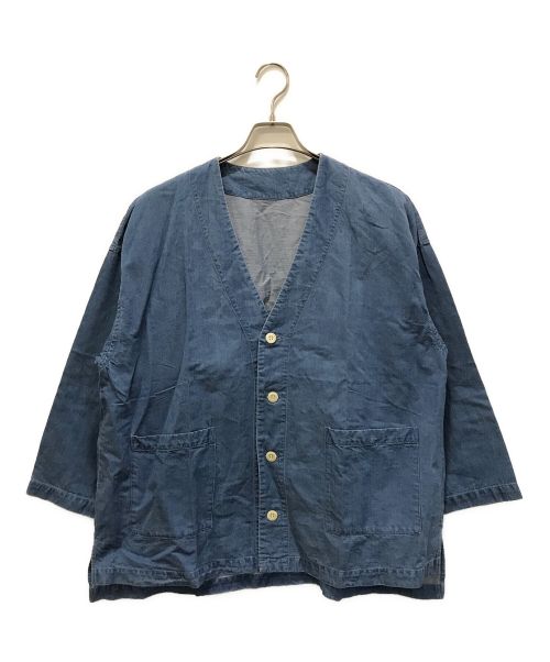 nest Robe（ネストローブ）nest Robe (ネストローブ) スーピマリネンVネックジャケット インディゴ サイズ:FREEの古着・服飾アイテム