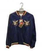 TAILOR TOYOテーラー東洋）の古着「Early 1950s Style Acetate Souvenir Jacket EAGLE × DRAGON & TIGER（アーリー1950sスタイルアセテートスーベニアジャケットイーグル×ドラゴンアンドタイガー）」｜ネイビー