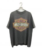 HARLEY-DAVIDSON×HOLOUBEKハーレーダビッドソン×ホロウベック）の古着「90‘SプリントTシャツ」｜グレー