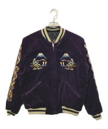 東洋エンタープライズ（トウヨウエンタープライズ）の古着「スカジャン/Mid 1950s Style Velveteen Souvenir Jacket」｜パープル×ブラック