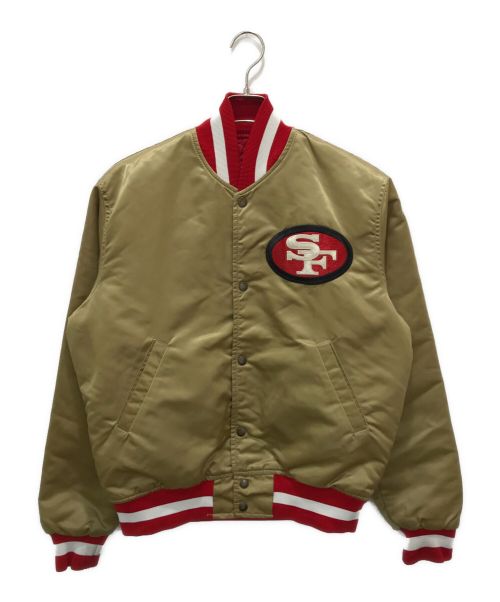 STARTER（スターター）STARTER (スターター) PRO LINE 49ERS スタジャン ゴールド サイズ:Mの古着・服飾アイテム