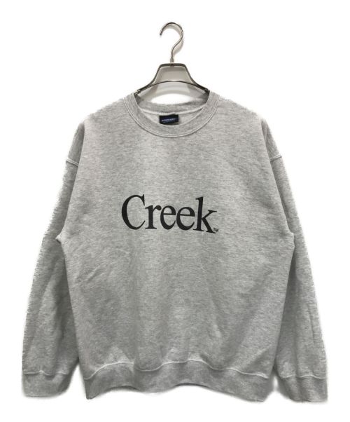 Creek Angler's Device（クリークアングラーズデヴァイス）Creek Angler's Device (クリークアングラーズデヴァイス) Logo Crewneck Sweat Shirt（ロゴクルーネックスウェットシャツ） グレー サイズ:Lの古着・服飾アイテム