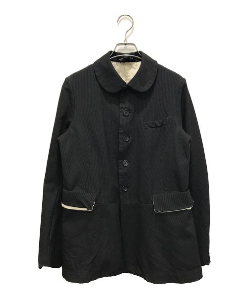 BLACK COMME des GARCONS（ブラック コムデギャルソン）BLACK COMME des GARCONS (ブラック コムデギャルソン) 製品染ポリレーヨンジャケット ブラック サイズ:Sの古着・服飾アイテム