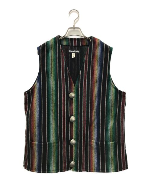 MONITALY（モニタリー）MONITALY (モニタリー) Native Vest（ネイティブベスト） ブラック サイズ:42の古着・服飾アイテム