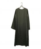 CITYSHOPシティショップ）の古着「SATIN LONG DRESS：サテン ロングドレス ワンピース」｜カーキ