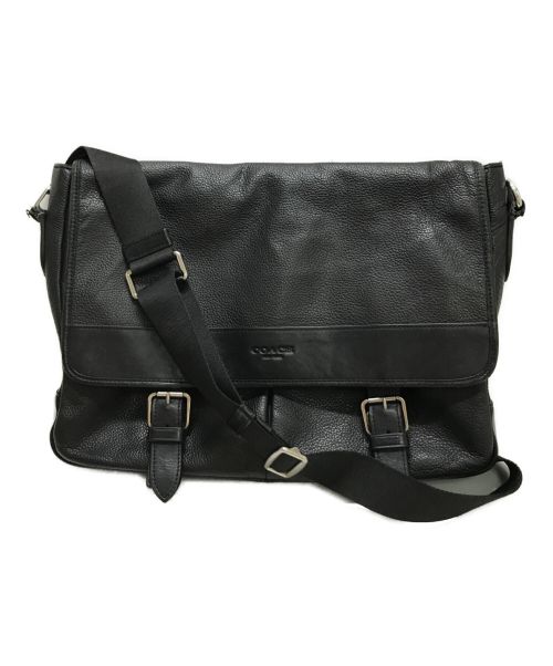 COACH（コーチ）COACH (コーチ) ヘンリー メッセンジャーバッグ Henry Messenger In Pebble Leather ブラックの古着・服飾アイテム