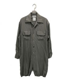 MADISON BLUE（マディソンブルー）の古着「FLAP POCKET SHIRT ROMPERS SILK」｜グレー