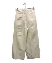 HARUNOBUMURATA（ハルノブ ムラタ）の古着「GLORIA  WIDE SILHOUETTE WOOL SILK PANTS」｜ホワイト