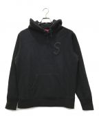 SUPREMEシュプリーム）の古着「tonal s logo hooded sweatshirt」｜ブラック