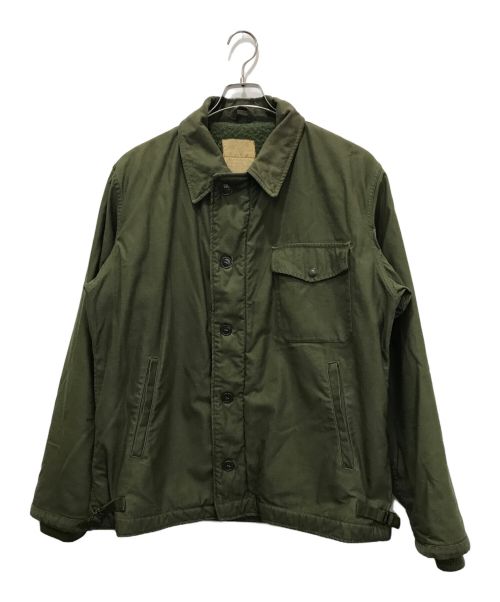 U'S NAVY（ユーエスネイビー）U'S NAVY (ユーエスネイビー) A-2デッキジャケット グリーン サイズ:不明（実寸参照）の古着・服飾アイテム