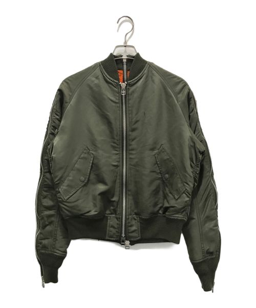 JOHN LAWRENCE SULLIVAN（ジョンローレンスサリバン）JOHN LAWRENCE SULLIVAN (ジョンローレンスサリバン) ZIP BOMBER JACKET オリーブ サイズ:Sの古着・服飾アイテム