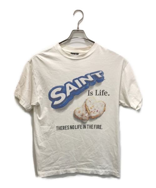 SAINT MICHAEL（セントマイケル）SAINT MICHAEL (セントマイケル) SHERMER ACADEMY (シャーマーアカデミー) ショートスリーブTシャツ ホワイト サイズ:Lの古着・服飾アイテム