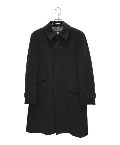 BURBERRY BLACK LABEL（バーバリーブラックレーベル）BURBERRY BLACK LABEL (バーバリーブラックレーベル) ウールカシミヤステンカラーコート ブラック サイズ:LLの古着・服飾アイテム