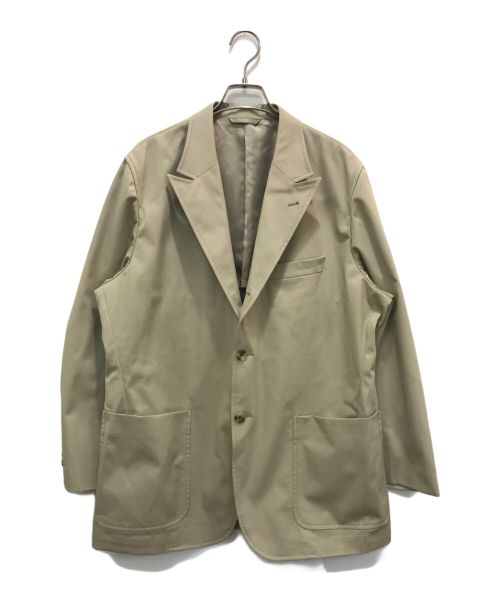 LANVIN COLLECTION（ランバンコレクション）LANVIN COLLECTION (ランバンコレクション) COTTON KERSEY PEAKED LAPEL JACKET ベージュ サイズ:50の古着・服飾アイテム