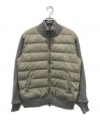 Aquascutumアクアスキュータム）の古着「SUEDE COMBINATION DOWN JACKET」｜ブラウン