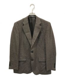 Aquascutum（アクアスキュータム）の古着「ウールシルクメッシュジャケット」｜ブラウン