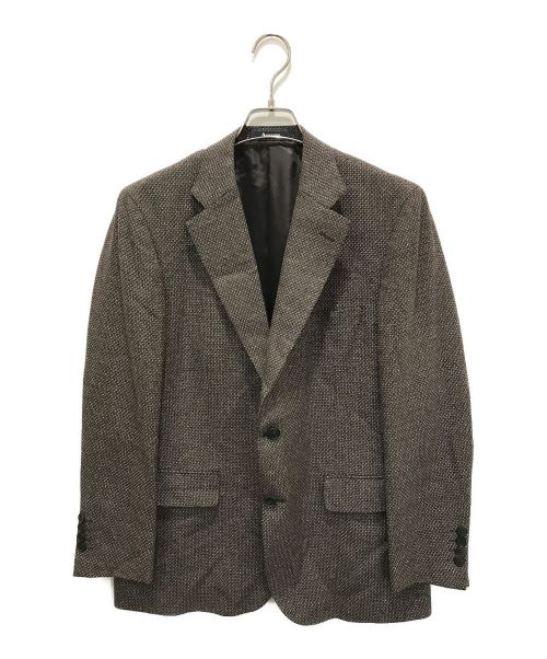 Aquascutum（アクアスキュータム）Aquascutum (アクアスキュータム) ウールシルクメッシュジャケット ブラウン サイズ:不明（実寸参照）の古着・服飾アイテム