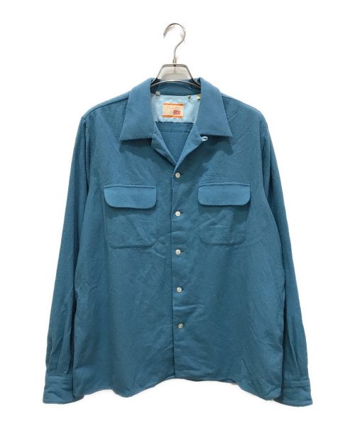 LEVI'S（リーバイス）LEVI'S (リーバイス) ウールオープンカラーシャツ ブルー サイズ:Lの古着・服飾アイテム