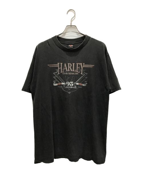 HARLEY-DAVIDSON（ハーレーダビッドソン）HARLEY-DAVIDSON (ハーレーダビッドソン) HOLOUBEK (ホロウベック) 90‘SプリントTシャツ グレー サイズ:XLの古着・服飾アイテム