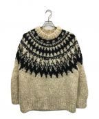 UNFILアンフィル）の古着「cashmere blend hand-knit pullover（カシミヤブレンドハンドニットプルオーバー）」｜アイボリー