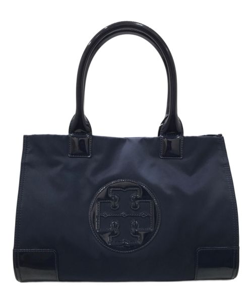 TORY BURCH（トリーバーチ）TORY BURCH (トリーバーチ) ロゴトートバッグ ネイビーの古着・服飾アイテム