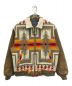 PENDLETON（ペンドルトン）の古着「袖レザー切替ネイティブ柄ブルゾン」｜ブラウン