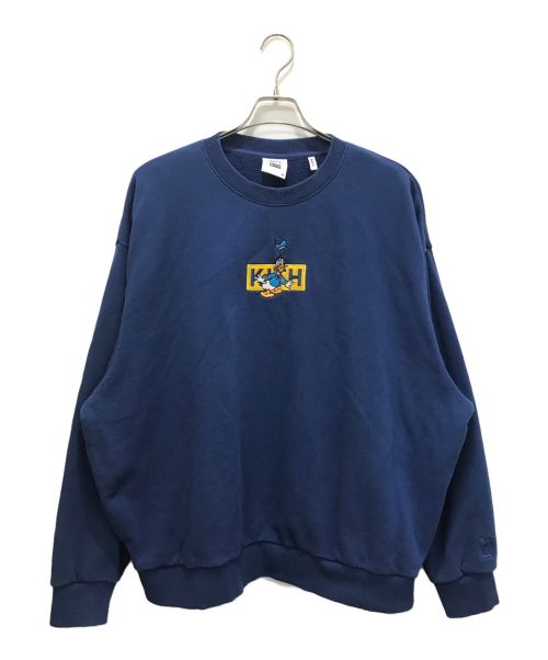 KITH（キス）KITH (キス) DISNEY (ディズニー) Mickey Friends Donald Duck Classic Logo Crewneck ネイビー サイズ:XLの古着・服飾アイテム