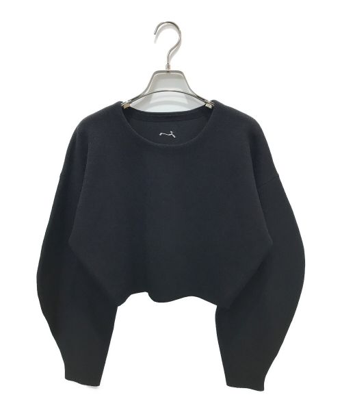 JOSE MOON（ジョゼムーン）JOSE MOON (ジョゼムーン) CONSTRUCTION CROP KNIT ブラック サイズ:FREEの古着・服飾アイテム