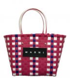MARNIマルニ）の古着「フラワーカフェピクニックバッグ」｜ピンク
